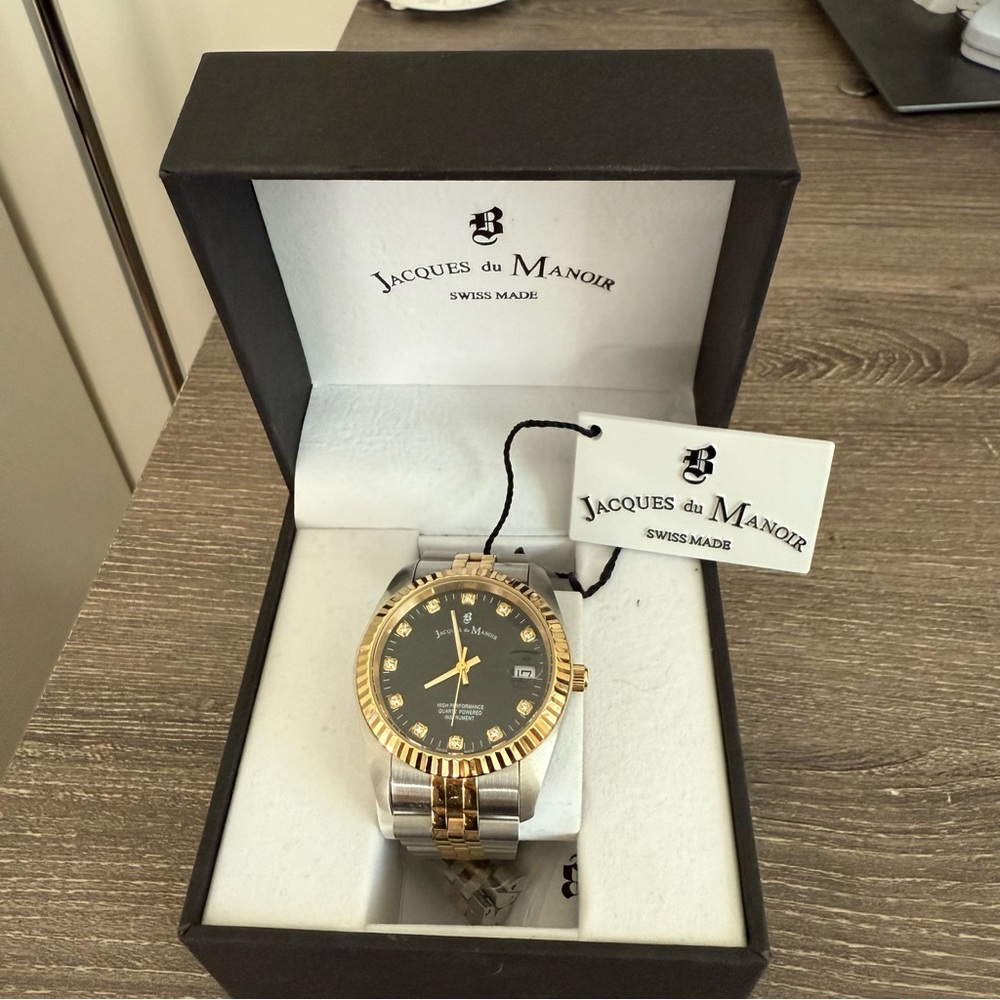 Jacques de Manoir Two Tone Datejust Women’s Gold and Silver Watch